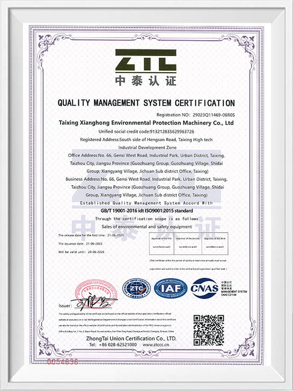 Quality Management System Certification